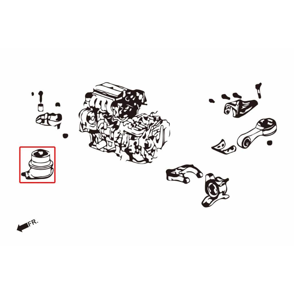 HARDRACE 7286 Подушка двигуна HONDA FIT 08-13 Photo-1