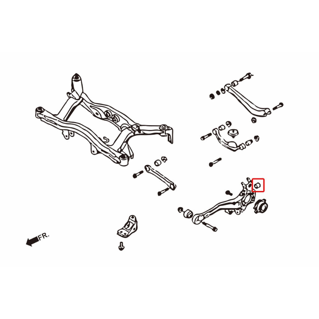 HARDRACE 7243 Втулка для SUBARU LEGACY 99-08 Photo-1