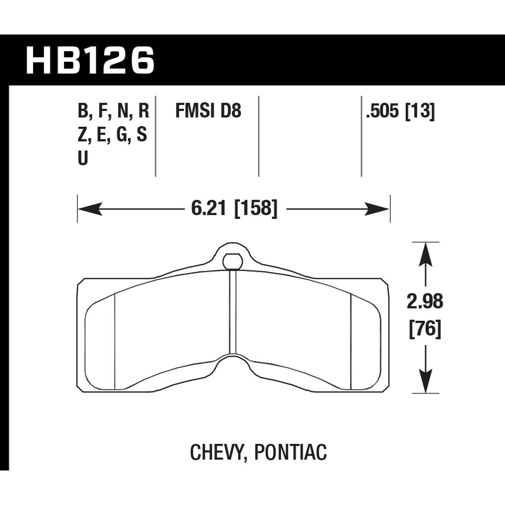 HAWK HB126B.505 Гальмівні колодки HPS 5.0 Photo-2
