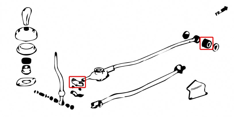 HARDRACE 6325 К-т посилених сайлентблоков в кулісу HONDA EG/EK/DC2 Photo-1