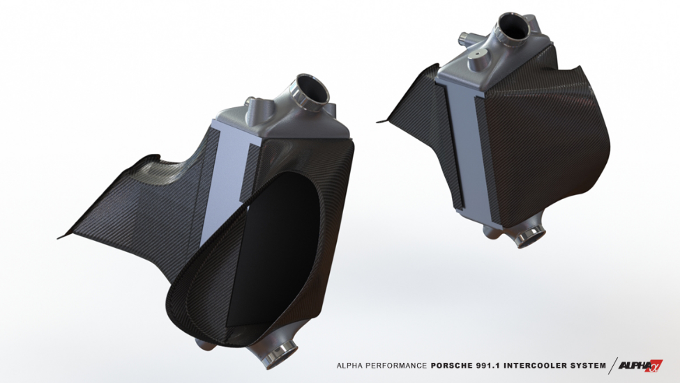 AMS ALP.23.09.0001-1 Комплект интеркуллера ALPHA Performance Carbon Fiber Shrouds для PORSCHE 991.1 Photo-3