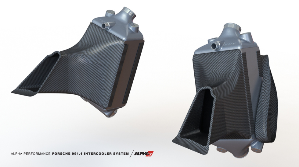 AMS ALP.23.09.0001-1 Комплект интеркуллера ALPHA Performance Carbon Fiber Shrouds для PORSCHE 991.1 Photo-4