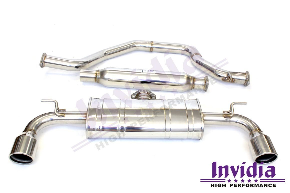 INVIDIA HS13GF7G3S Вихлопна система catback Q300 3 дюйми з резонатором (поліровані наконечники) для VW Golf 7 GTI & Clubsport Photo-0