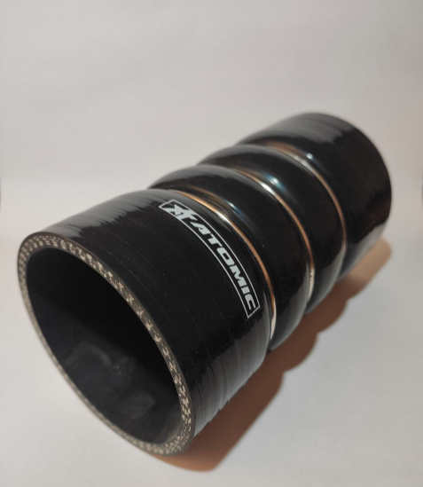 ATOMIC hhs76 BLACK Патрубок горбовий зі сталевими кільцями 3 дюйма (76 мм) Photo-2 