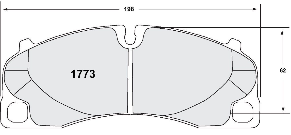 PFC 1773.13.17.44 Передні гальмівні колодки для PORSCHE 992 GT3 / 991 GT3/Turbo / 981/718 Cayman GT4 (13 компаунд, 17 мм) Photo-0