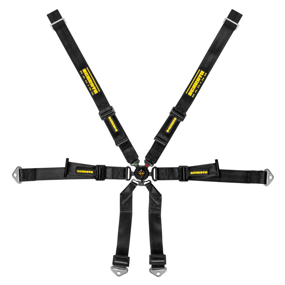 SCHROTH 94660-0 Ремінь безпеки Profi 6-ти точковий 2" (50 мм) 2x2 чорний для PORSCHE (991) Photo-0