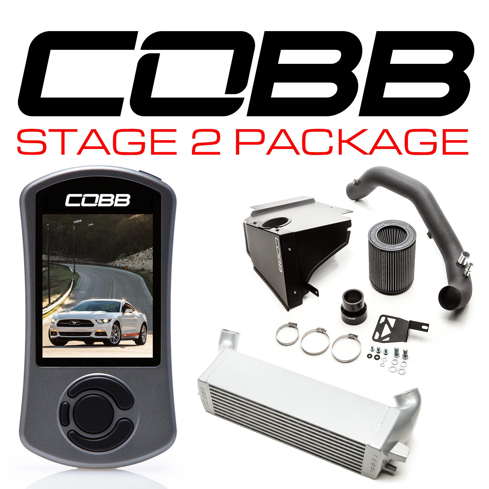 COBB 6M1X02 FORD Комплект посилення потужності Stage 2 Mustang Ecoboost 2015-2020 Photo-0