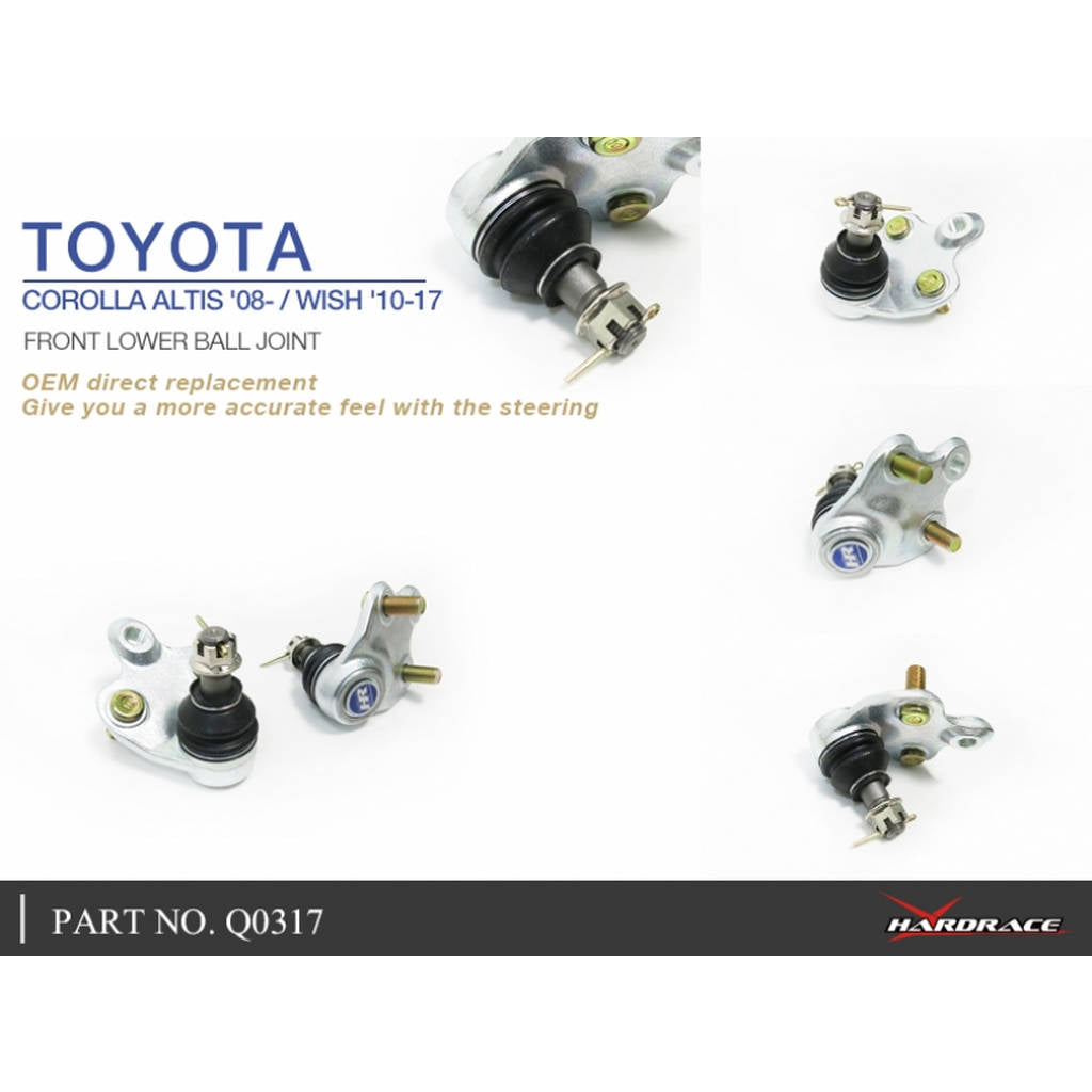 HARDRACE Q0317 Передній нижній кульовий шарнір 2 шт для TOYOTA COROLLA ALTIS 08- Photo-5