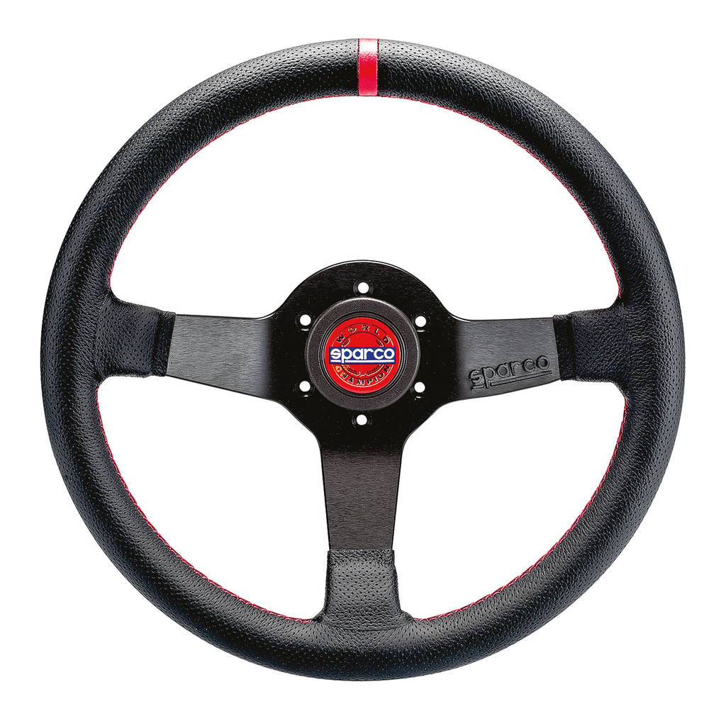 SPARCO 015R330CHAMPION Кермо CHAMPION, шкіра, хват 37/29 мм, діаметр 330 мм, виліт 65 мм, чорний Photo-0