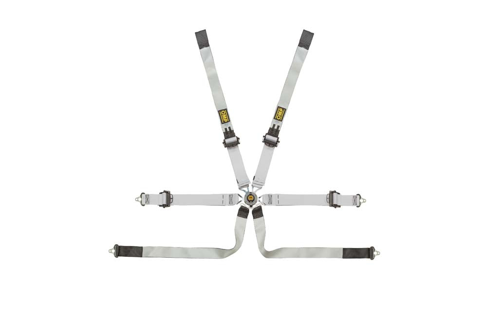 OMP DA0-0102-A05-076 (DA0102FHSL076) Ремені Formula prototipo Pull Up, 6 точ, 2 ", алюм. Рег., FIA 8853-2016, черн./Білий Photo-0