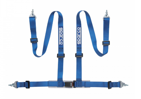 SPARCO 04604BM1AZ Ремінь/ремені безпеки CLUB H-4M, тюнінг, 4 точки, 2 ", ECE, гачки, синій Photo-0