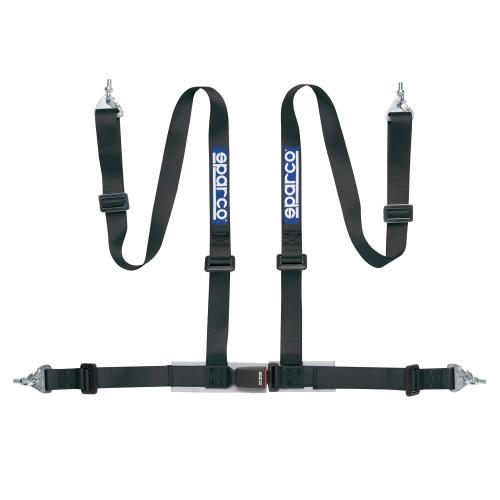 SPARCO 04604BM1NR Ремінь/ремені безпеки CLUB H-4M, тюнінг, 4 точки, 2 ", ECE, гачки, чорний Photo-0