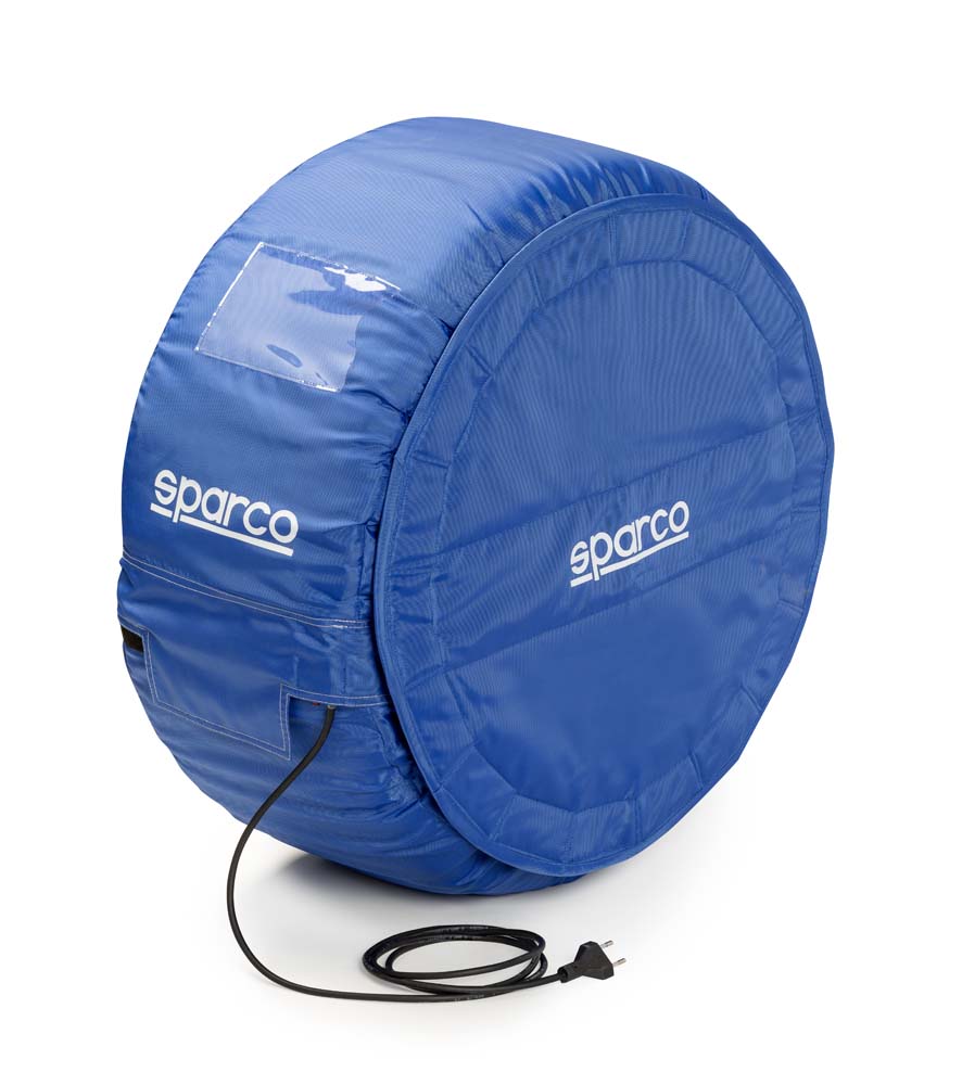 SPARCO 2980633404RLDAZ Комплект для прогріву шин RALLY SPC на 4 колеса, цифровий, синій Photo-0