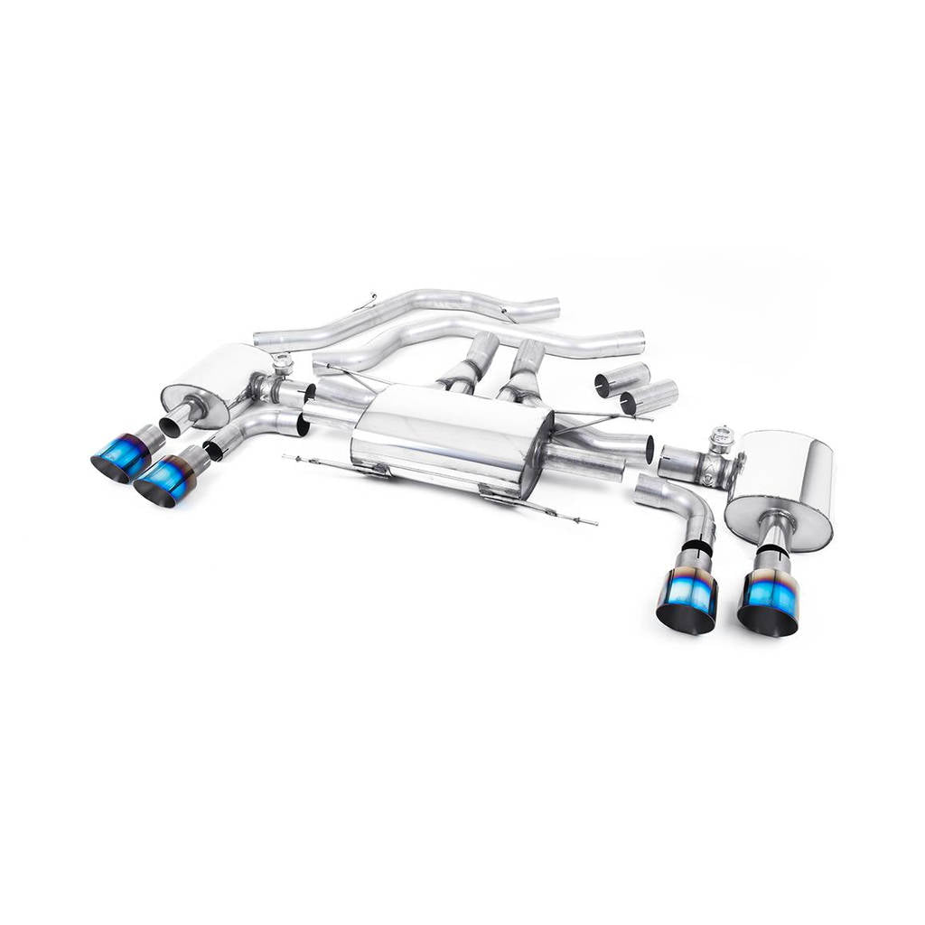 MILLTEK SSXAR15 Front Pipe-back Quad 100mm GT100 ECA для ALFA ROMEO ROMEO Giulia Quadrifoglio 2.9 V6 Bi-Tu Photo-0
