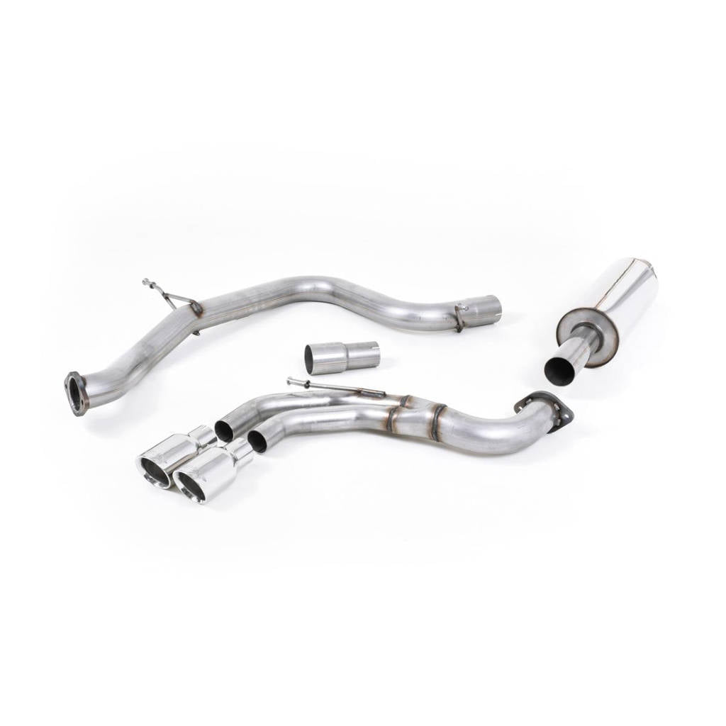 MILLTEK SSXVW241 кат-бек Twin 80mm GT80 ECA для VW Golf MK7 GTD 2.0 TDI 185PS Photo-0