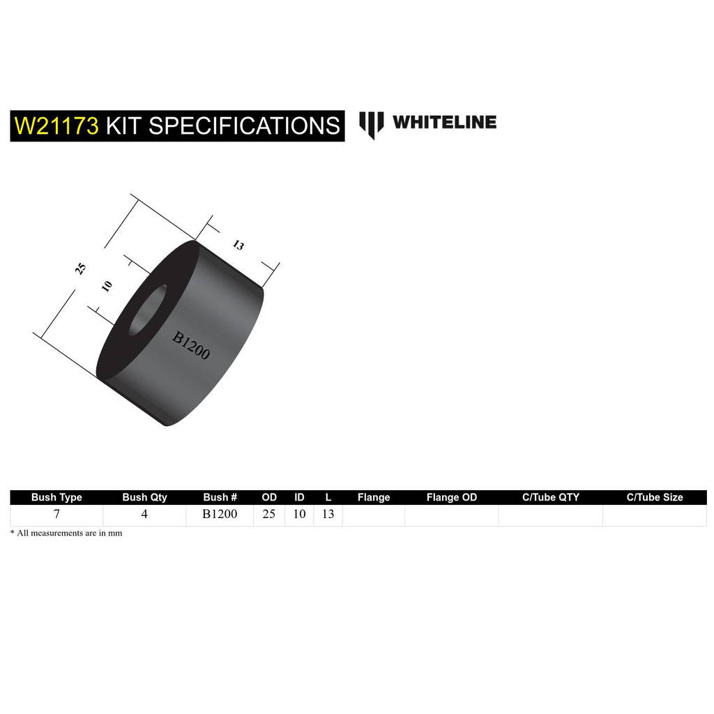 WHITELINE W21173 Втулка стійки стабілізатора поперечної стійкості Photo-3
