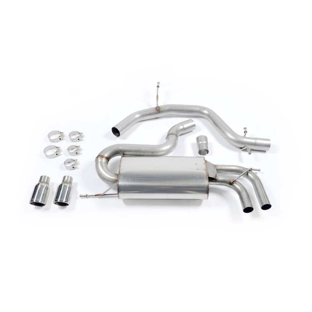 MILLTEK SSXVW147 Cat-back Twin 80mm Jet ECA для VW Golf Mk5 GTi 2.0 T FSI Photo-0