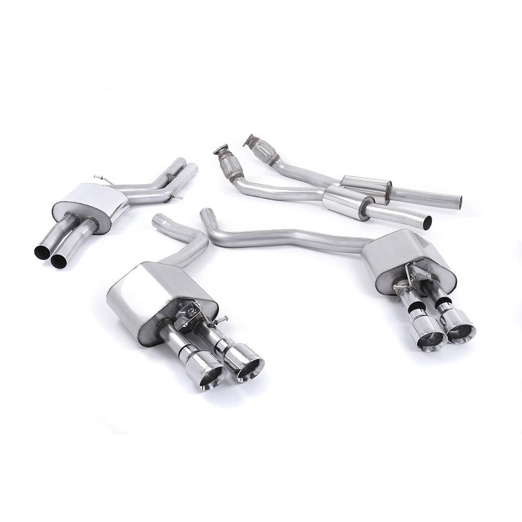 MILLTEK SSXAU444 Кат-Бек Quad 100mm GT100 для AUDI S6 4.0 TFSI C7 quattro Photo-0