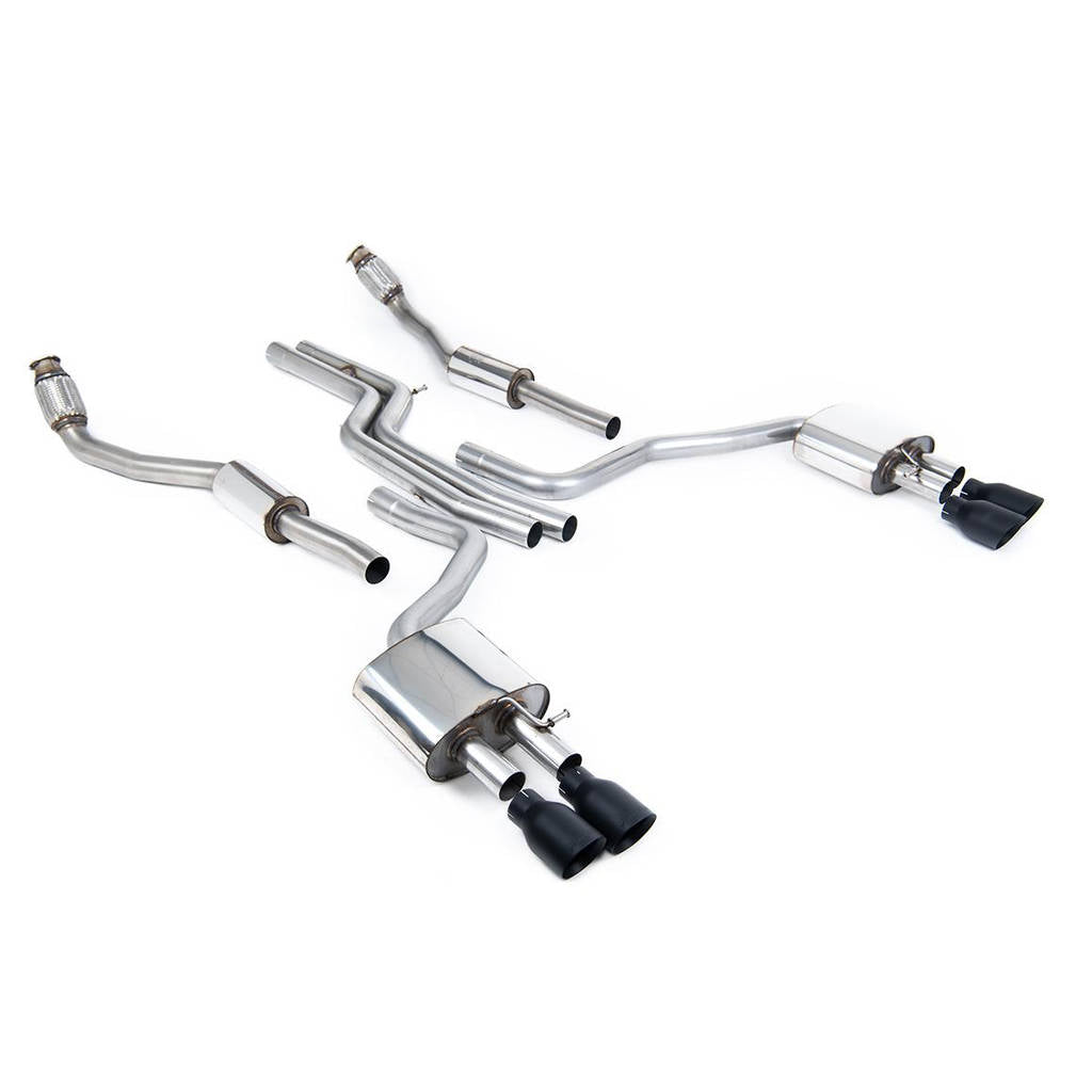 MILLTEK SSXAU737 Кат-Бек Quad 100mm GT100 для AUDI S6 4.0 TFSI C7 quattro Photo-0