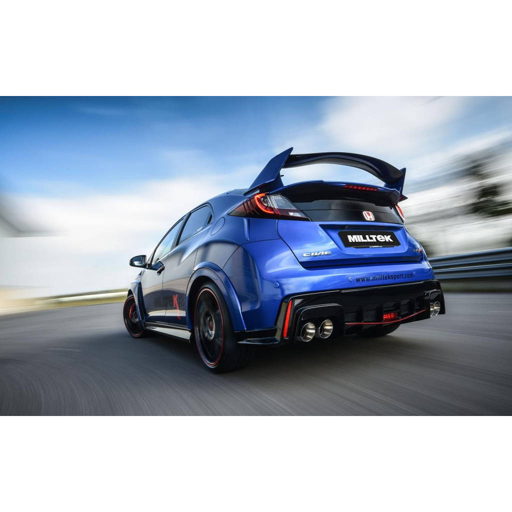 MILLTEK SSXHO228 Кат-бек Quad 100mm GT100 для HONDA Civic Type R FK2 Turbocharged 2.0 litre i-VTEC Photo-4