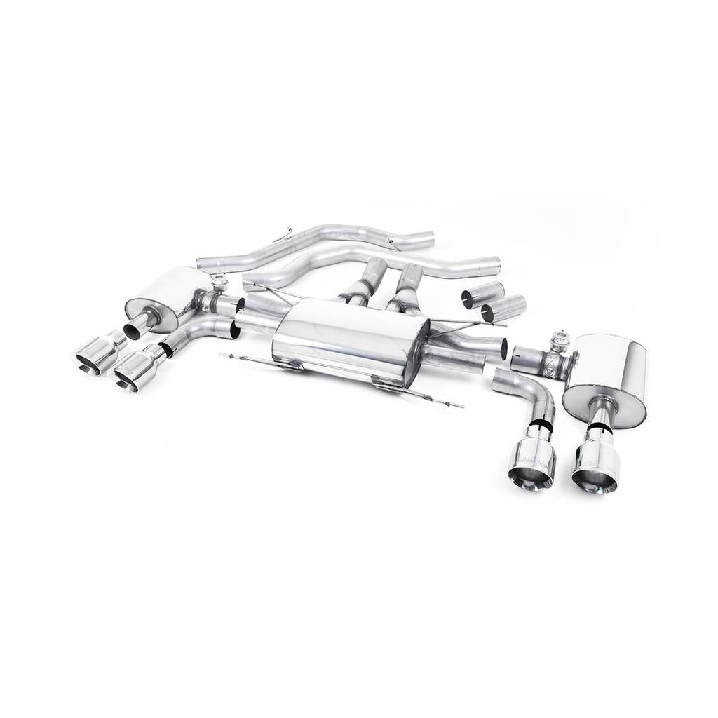 MILLTEK SSXAR12 Front Pipe-back Quad 100mm GT100 ECA для ALFA ROMEO ROMEO Giulia Quadrifoglio 2.9 V6 Bi-Tu Photo-0