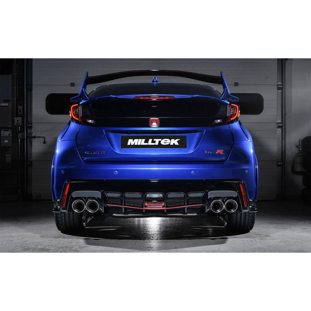MILLTEK SSXHO222 Кат-Бек Quad 100mm GT100 ECA для HONDA Civic Type R FK2 Turbocharged 2.0 litre i-V Photo-2