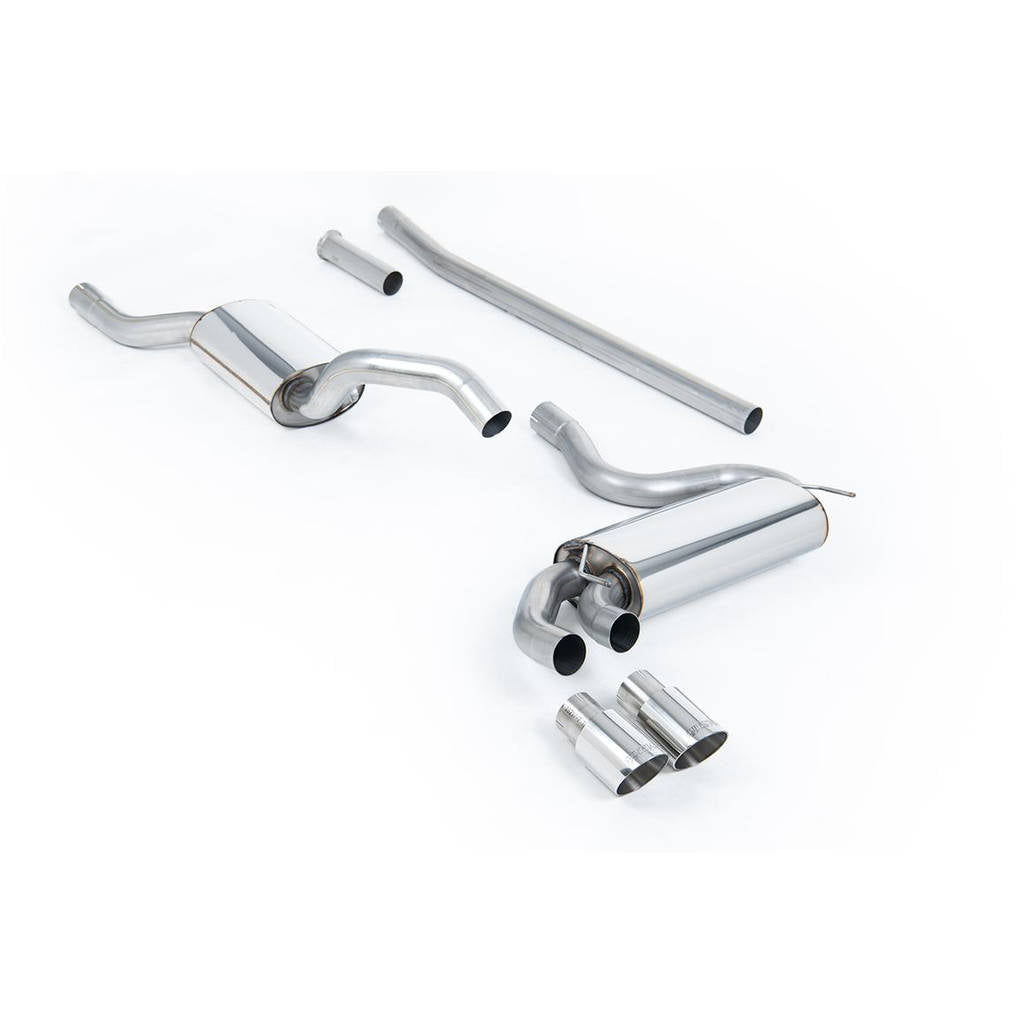 MILLTEK MCXAU101 Downpipe-back Twin 90mm GT90 для AUDI Coupe UR quattro 10V Turbo Photo-0