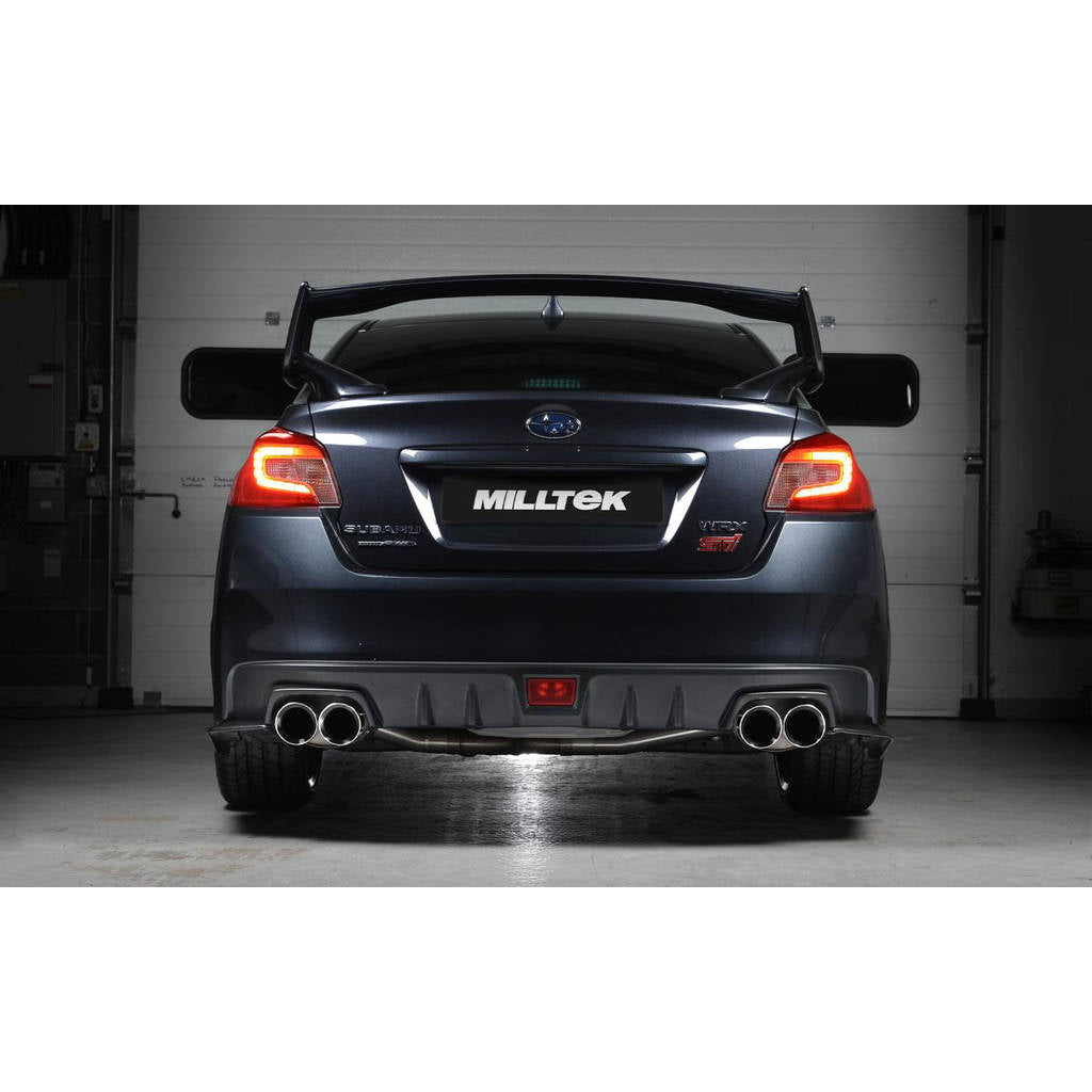 MILLTEK SSXSB044 Кат-бек Quad 100mm GT100 для SUBARU Impreza WRX STi Saloon/Sedan Photo-1