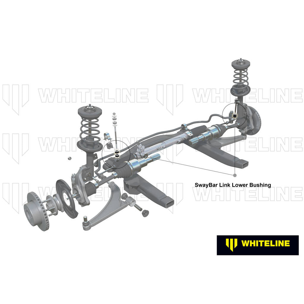 WHITELINE W22110 Комплект нижньої втулки передньої стійки стабілізатора поперечної стійкості для Nissan Pulsar N14, N15/N16 Photo-1