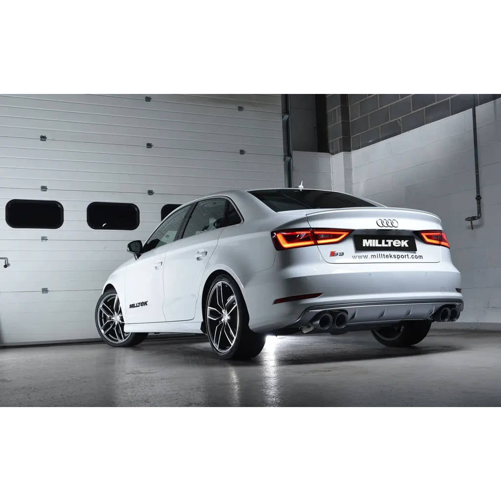 MILLTEK SSXAU546 Кат-бек Quad 100mm GT100 для AUDI S3 2.0 TFSI quattro Saloon & Cabrio 8V Photo-4