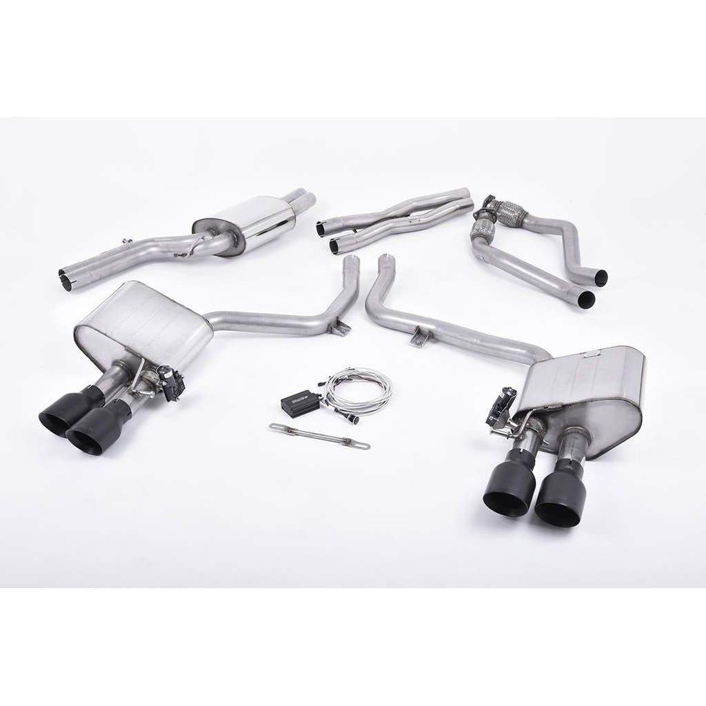 MILLTEK SSXAU406 Кат-Бек Quad 100mm GT100 для AUDI S4 3.0 Supercharged V6 B8. 5 Photo-0