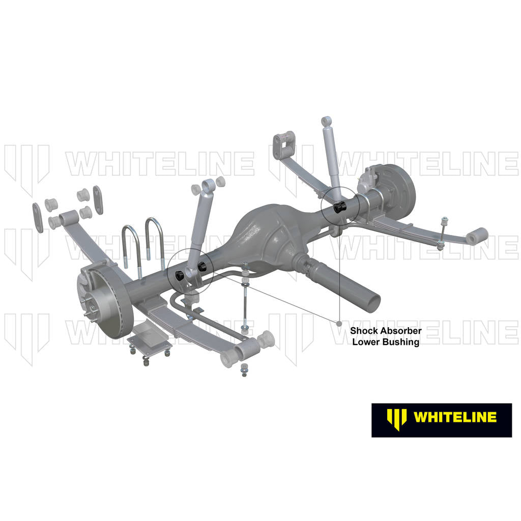 WHITELINE W33325 Комплект нижньої втулки заднього амортизатора для Nissan Navara D40 2wd/4wd Photo-1