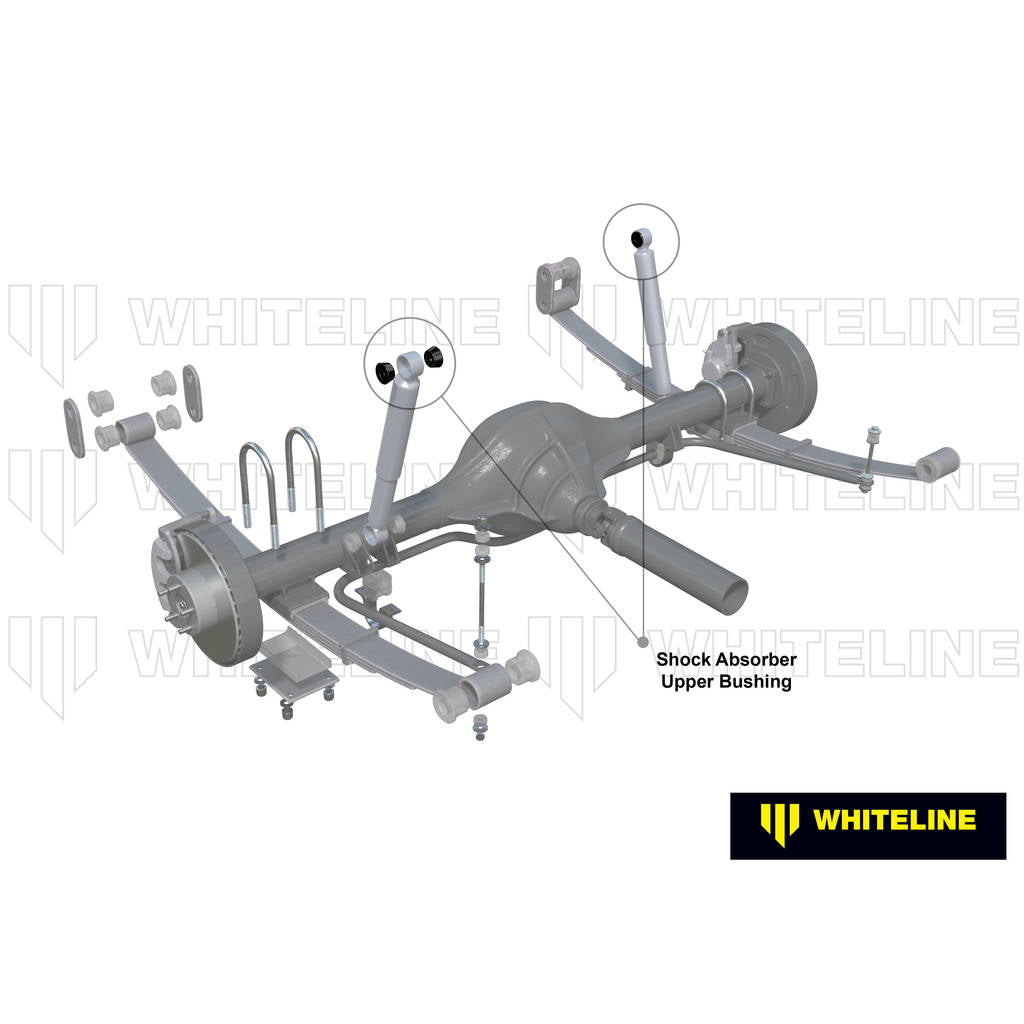 WHITELINE W33326 Комплект верхньої втулки заднього амортизатора для Nissan Navara D40 2wd/4wd Photo-1