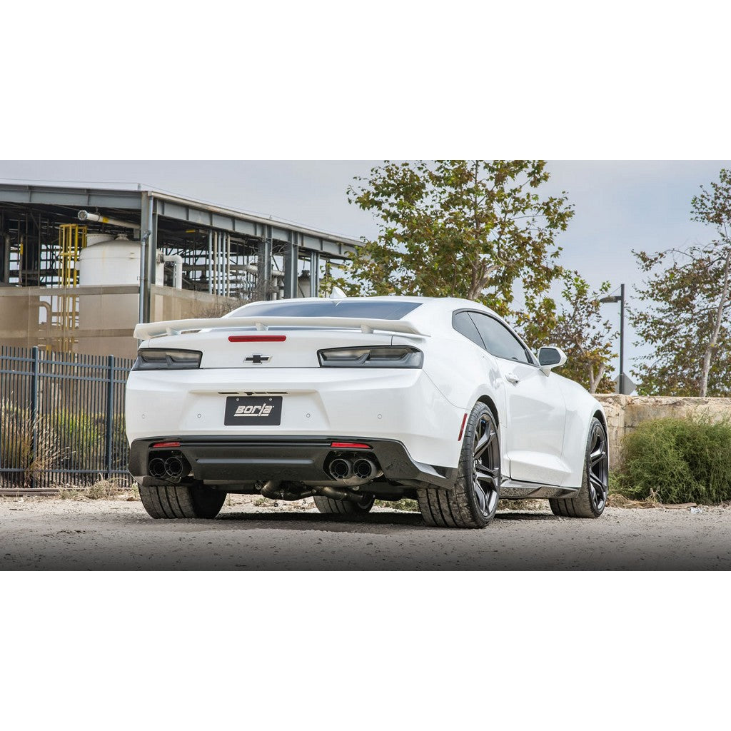 BORLA 140726CFBA Вихлопна система S-TYPE для CHEVROLET CAMARO ZL1 6.62 "CARBON FIBER BLK ANODIZED Photo-1