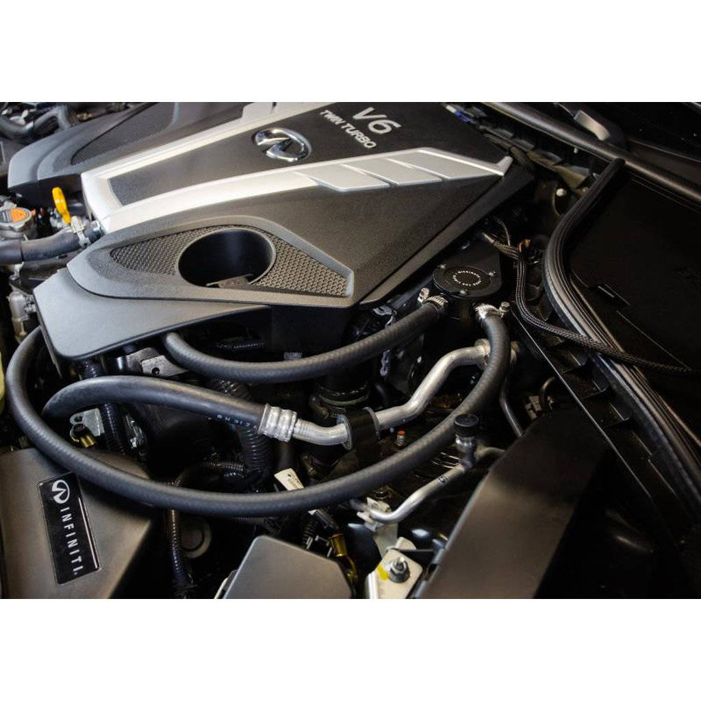 MISHIMOTO MMBCC-Q50-16PBE Масляний уловлювач з перегородками, бічний PCV для INFINITI Q50 3.0T 2016+ Photo-7