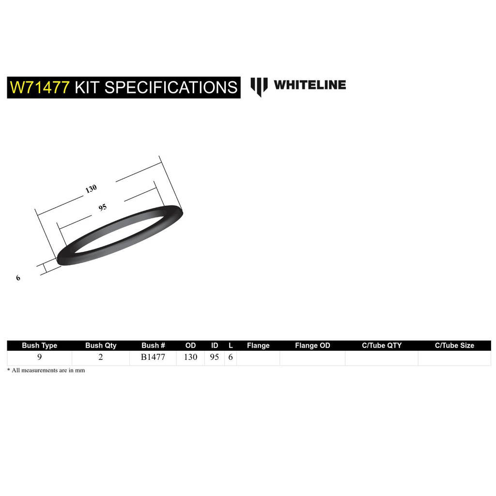 WHITELINE W71477 Верхня втулка подушки пружини Photo-3