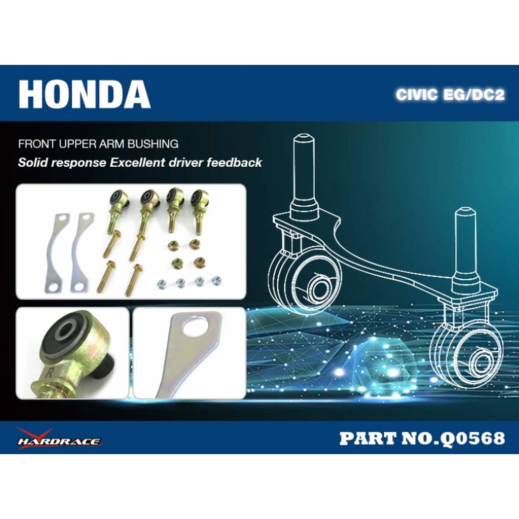 HARDRACE Q0568 К-т втулок верхнього переднього важеля HONDA CIVIC EG/ DC2 Photo-1