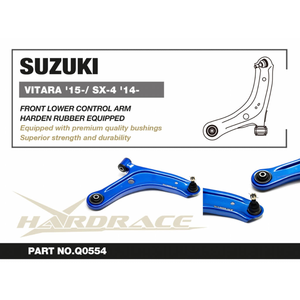 HARDRACE Q0554 Передній нижній важіль - 2 шт/комплект SUZUKI VITARA '15-/ SX-4 '14- Photo-1