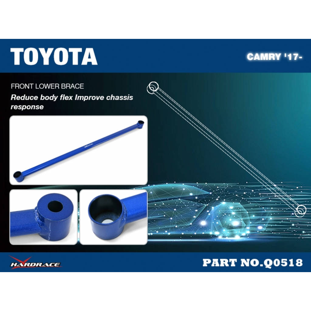 HARDRACE Q0518 Кронштейн нижньої передньої опори TOYOTA CAMRY '17- Photo-2