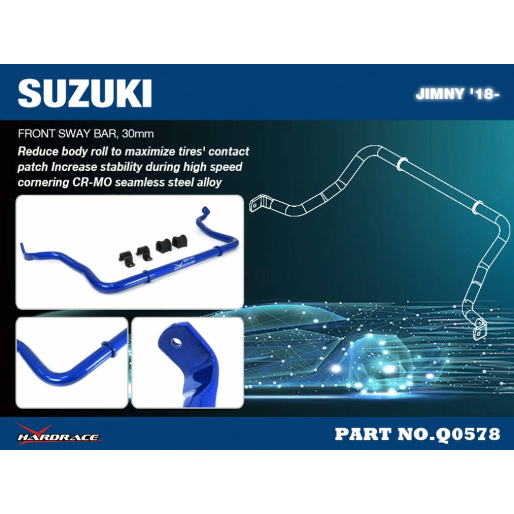 HARDRACE Q0578 SUZUKI JIMNY '18 - FRONT Стабілізатор, 30mm 5PCS/SET Photo-1