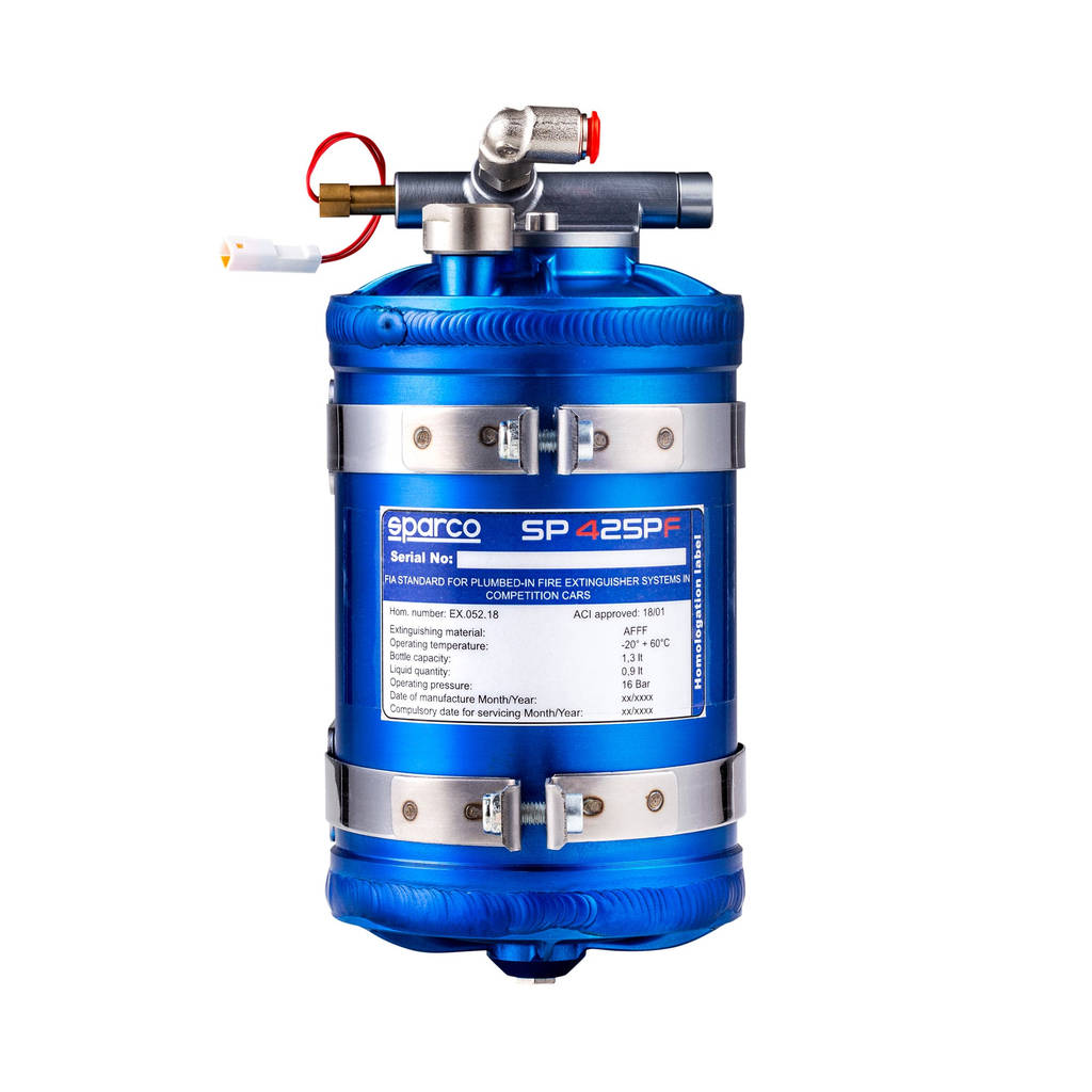 SPARCO 014772FEAL Система пожежогасіння електрична, FIA 2000, 1.3 л, піна AFFF, формула, алюм. Photo-0