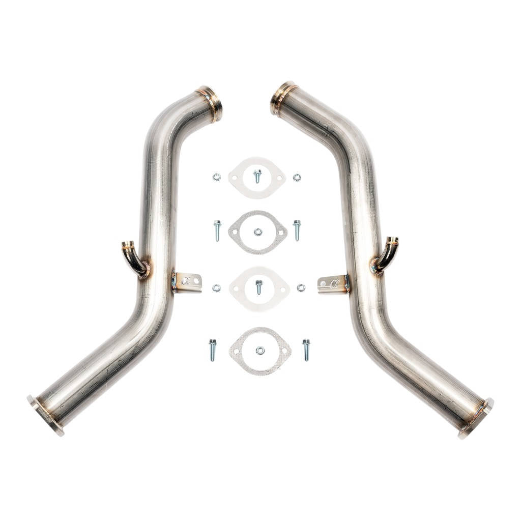 AMS ALP.28.05.0002-1 Alpha Performance INFINITI Q50/Q60 Catless Full Downpipe Kit Photo-0