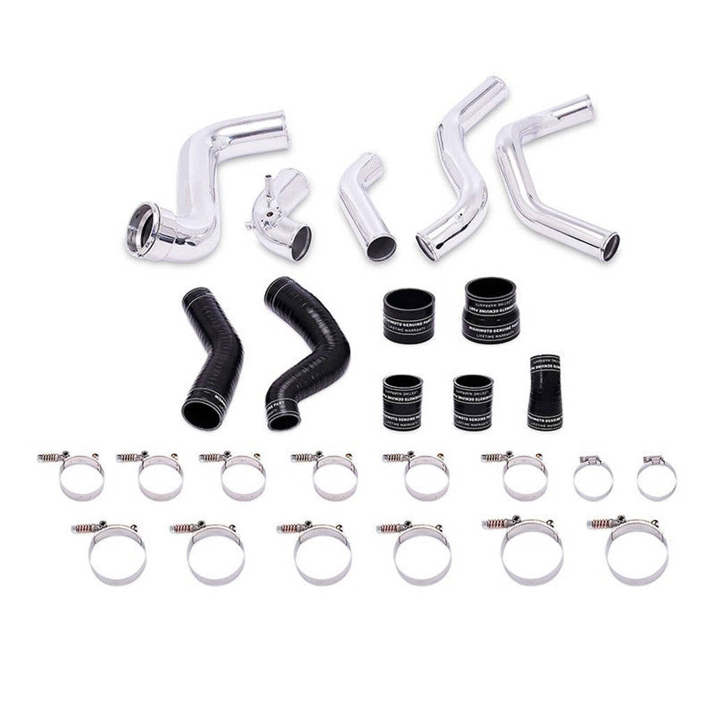 MISHIMOTO MMINT-F150-11KPBK Комплект інтеркулера FORD F-150 EcoBoost, 2011-14 Чорний інтеркулер з поліруваними трубками Photo-1