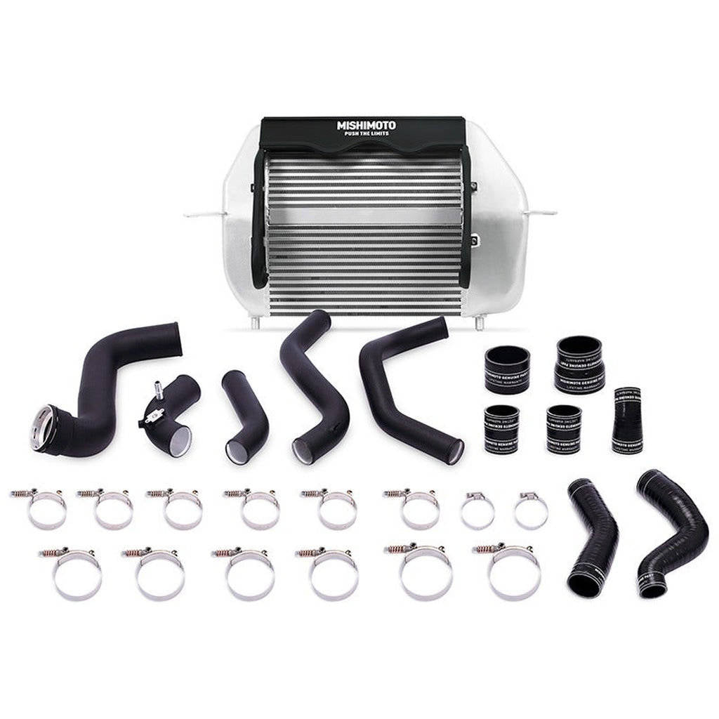 MISHIMOTO MMINT-F150-11KBSL Комплект інтеркулера FORD F-150 EcoBoost, 2011-2014 Сріблястий інтеркулер з чорними трубками Photo-0