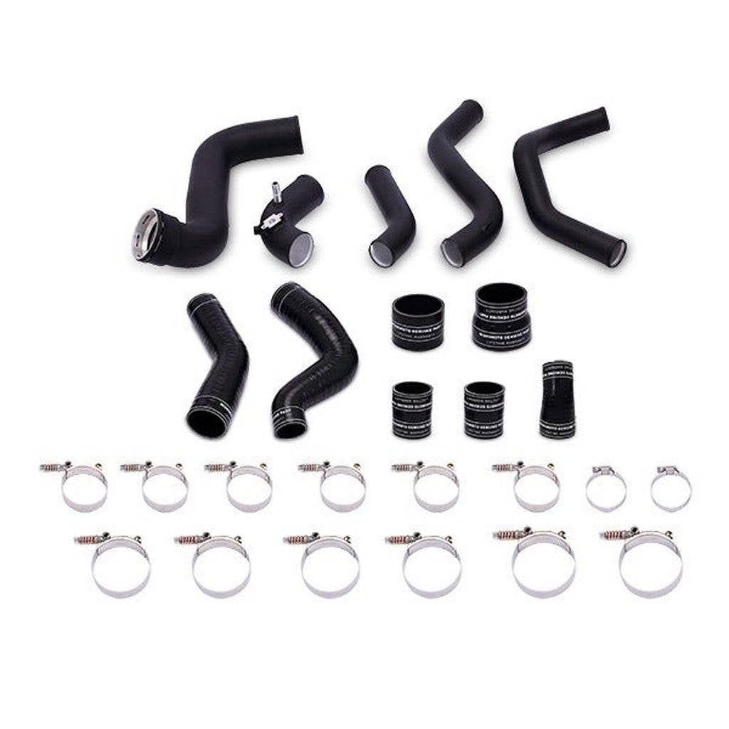 MISHIMOTO MMINT-F150-11KBSL Комплект інтеркулера FORD F-150 EcoBoost, 2011-2014 Сріблястий інтеркулер з чорними трубками Photo-1