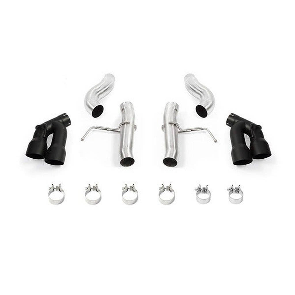 MISHIMOTO MMEXH-CAM4-16AQTRBK Вихлопна система Axle-Back Quad-Tip Race для CHEVROLET Camaro 2.0T/V6 2016+ з чорними насадками Photo-0