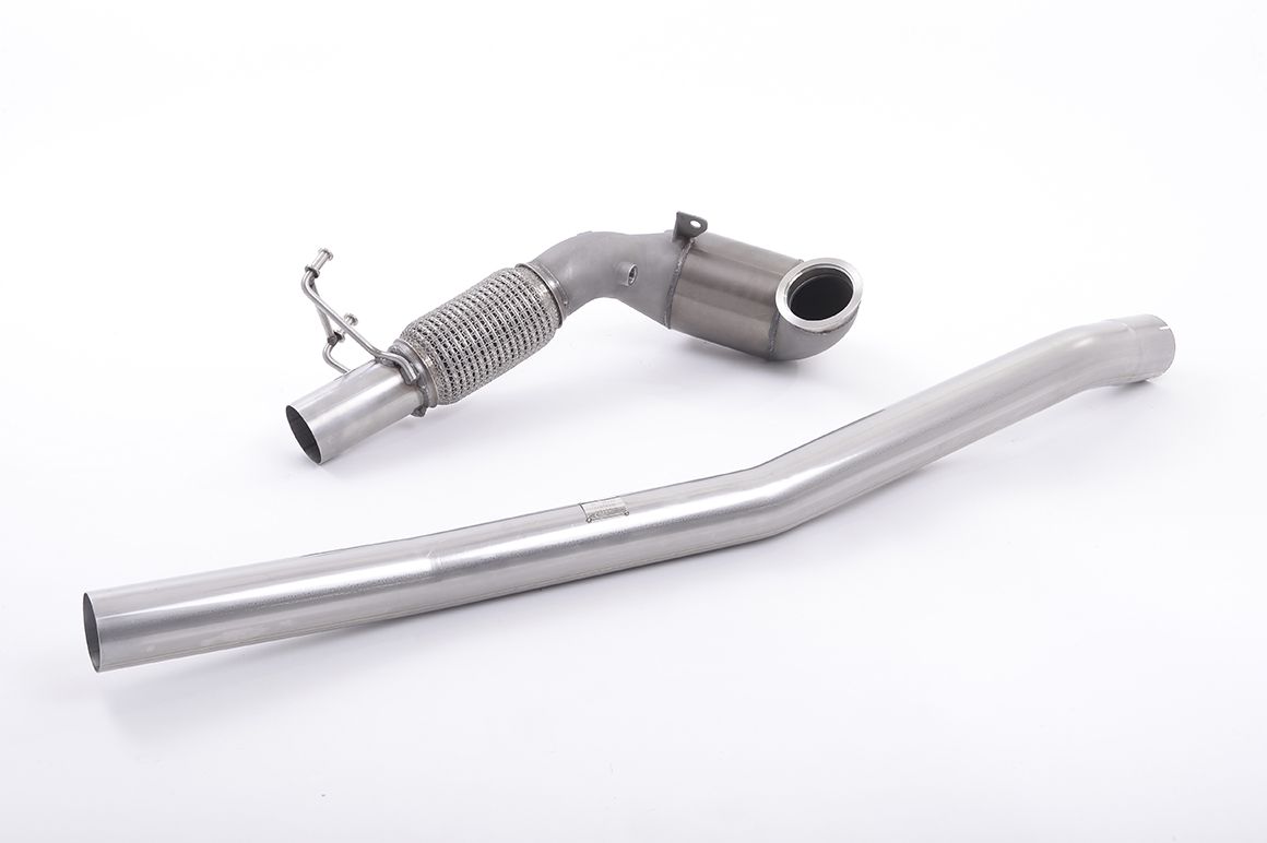 MILLTEK SSXVW387 Cast Downpipe with Race Cat для AUDI S3 2.0 TFSI quattro 3-Door 8V Photo-0