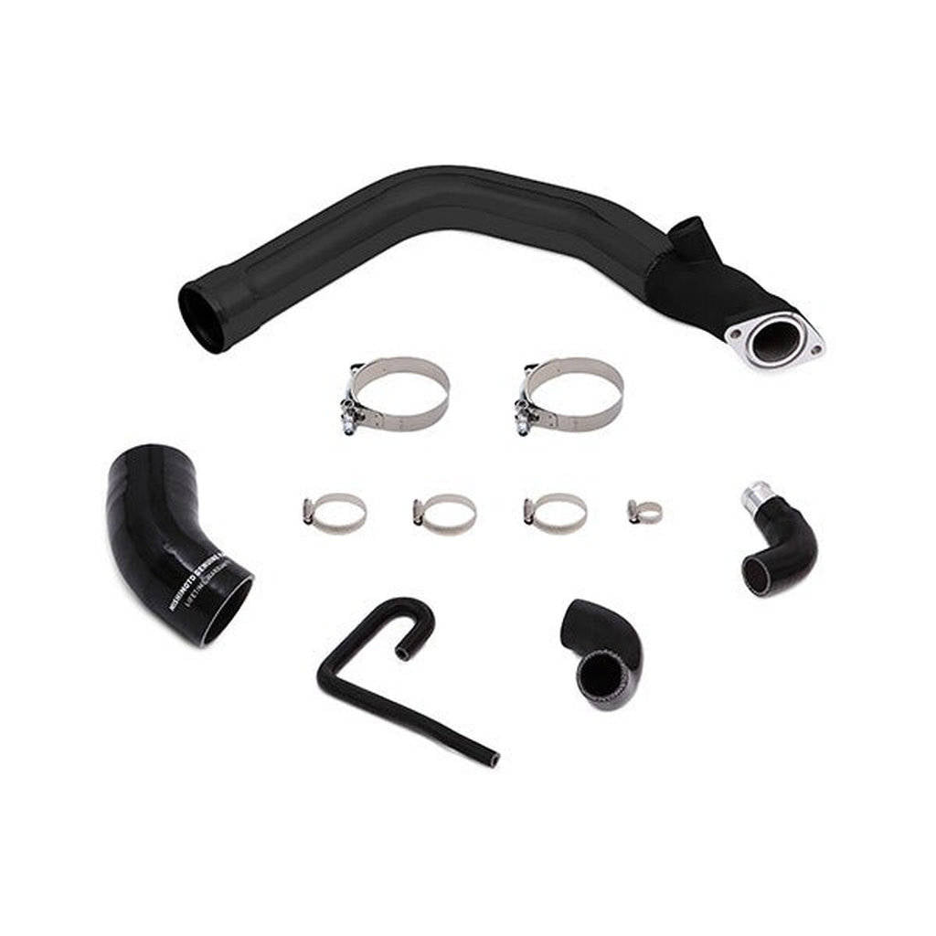 MISHIMOTO MMTMIC-WRX-15BSL Комплект продуктивного верхнього інтеркулера та пайпа наддуву для SUBARU WRX 2015+, поліруваний пайп, чорний інтеркулер Photo-3