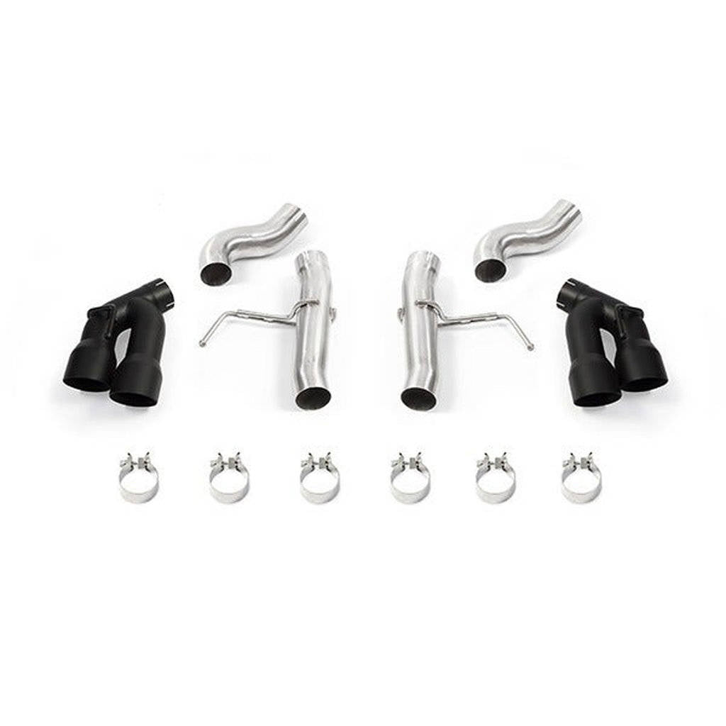 MISHIMOTO MMEXH-CAM8-16AQTRBK CHEVROLET Camaro SS Quad-Tip Race Axle-Back Вихлопна система з чотирма насадками, 2016+ Чорні насадки Photo-0