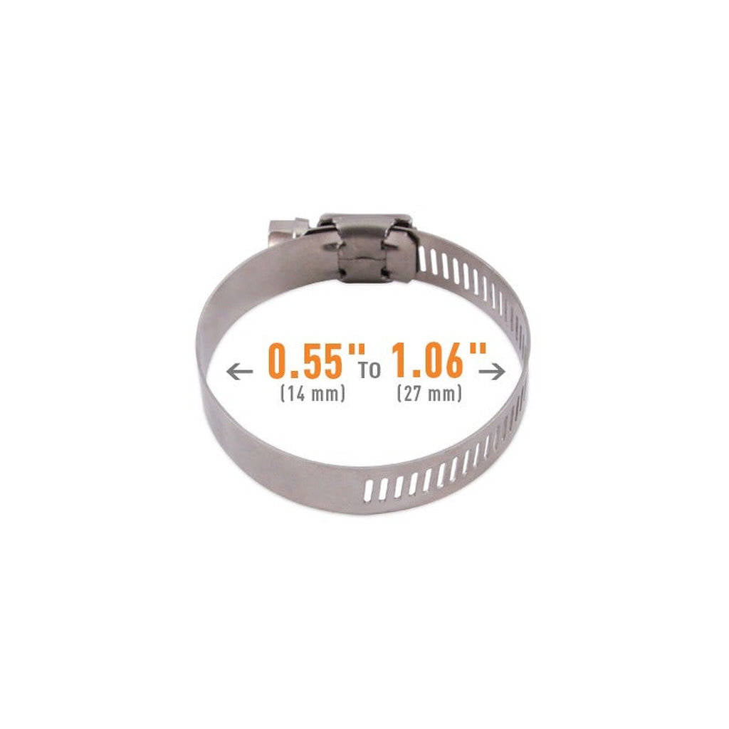 MISHIMOTO MMCLAMP-WG-27HT Високомоментний черв'ячний затискач, 0.55 дюйма - 0.1.06 дюйма (14мм - 27мм), 10 шт Photo-2